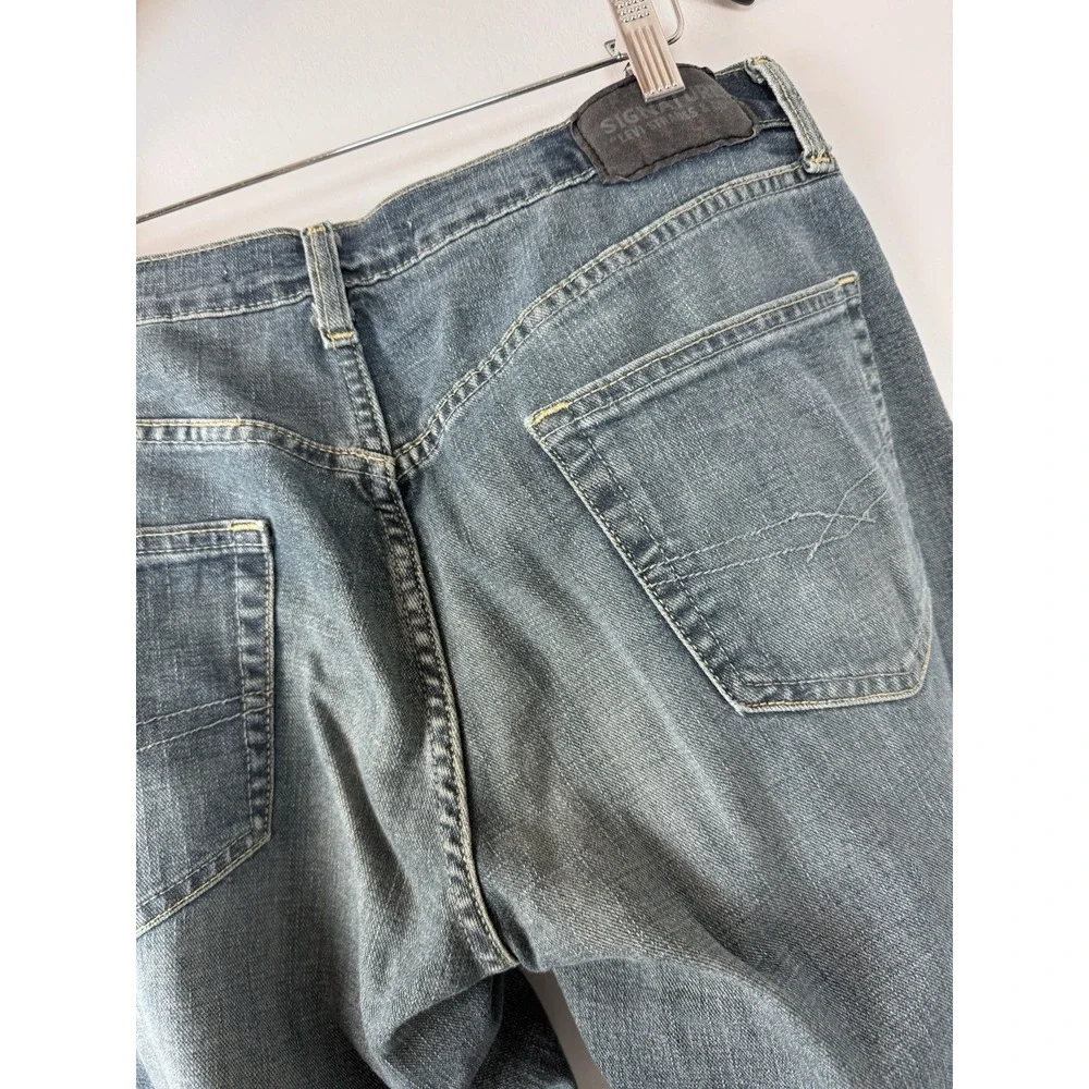 Mens Signature By Levi Strauss & Co. Blue Denim Jeans S61 Relaxed Fit Size 34x32